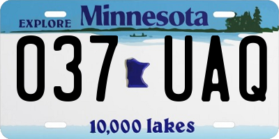 MN license plate 037UAQ