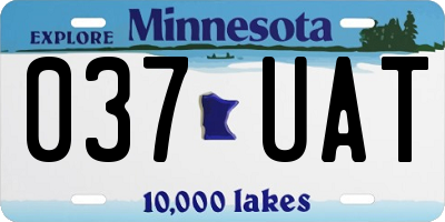 MN license plate 037UAT