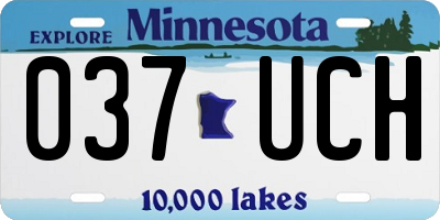 MN license plate 037UCH