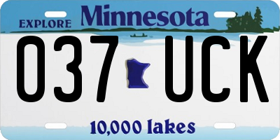 MN license plate 037UCK
