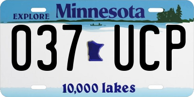 MN license plate 037UCP