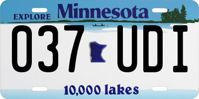 MN license plate 037UDI