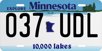 MN license plate 037UDL