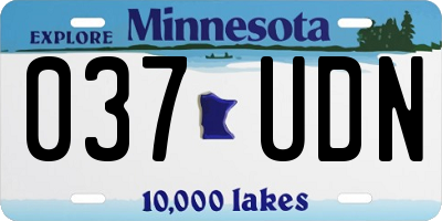 MN license plate 037UDN