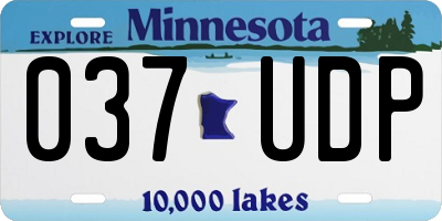 MN license plate 037UDP