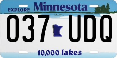 MN license plate 037UDQ