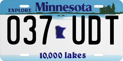 MN license plate 037UDT