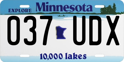 MN license plate 037UDX