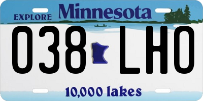 MN license plate 038LHO