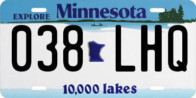 MN license plate 038LHQ