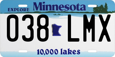MN license plate 038LMX