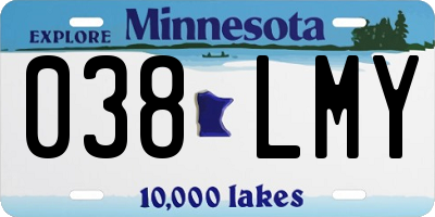 MN license plate 038LMY