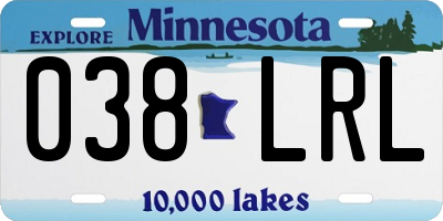 MN license plate 038LRL