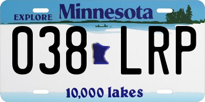 MN license plate 038LRP