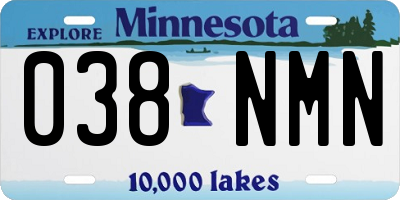 MN license plate 038NMN