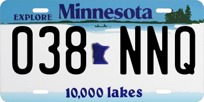 MN license plate 038NNQ