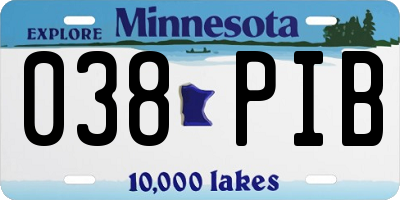 MN license plate 038PIB