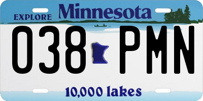 MN license plate 038PMN