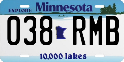 MN license plate 038RMB