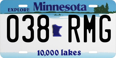 MN license plate 038RMG