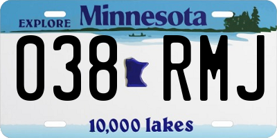 MN license plate 038RMJ