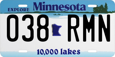 MN license plate 038RMN