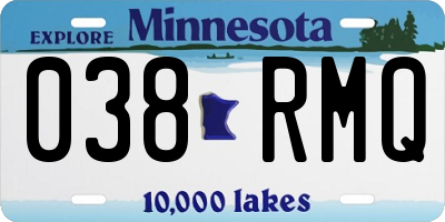 MN license plate 038RMQ