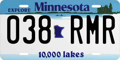 MN license plate 038RMR