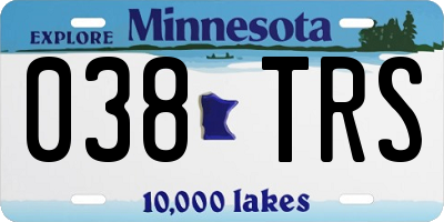 MN license plate 038TRS