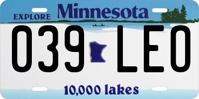 MN license plate 039LEO