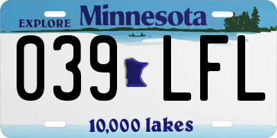 MN license plate 039LFL