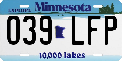 MN license plate 039LFP