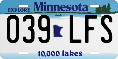 MN license plate 039LFS