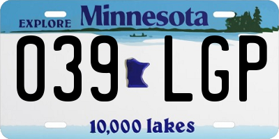 MN license plate 039LGP