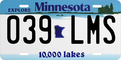 MN license plate 039LMS