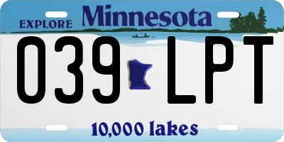 MN license plate 039LPT