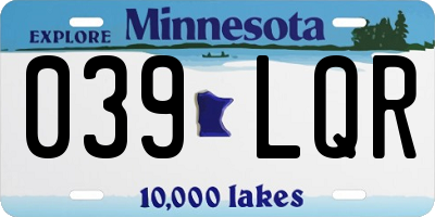 MN license plate 039LQR