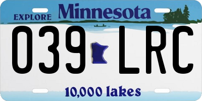 MN license plate 039LRC
