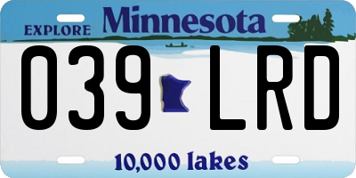 MN license plate 039LRD