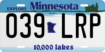 MN license plate 039LRP