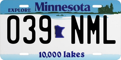 MN license plate 039NML