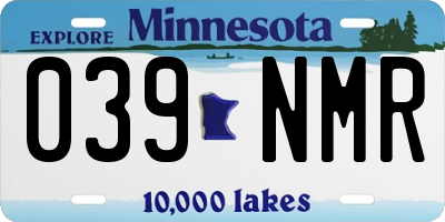 MN license plate 039NMR