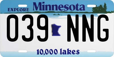 MN license plate 039NNG