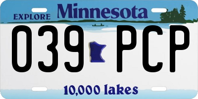 MN license plate 039PCP