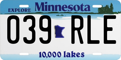 MN license plate 039RLE
