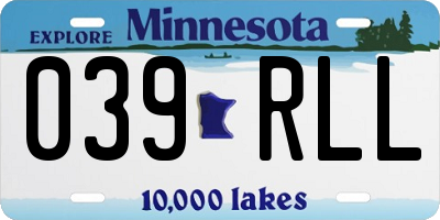 MN license plate 039RLL