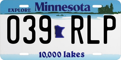 MN license plate 039RLP