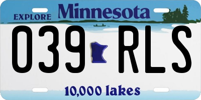 MN license plate 039RLS