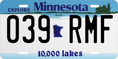 MN license plate 039RMF
