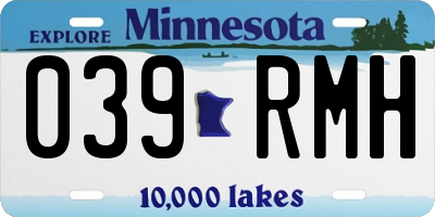 MN license plate 039RMH
